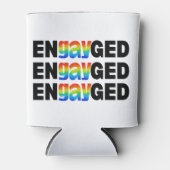 Schattigee moderne Gay Pride EnGAYged typografie Blikjeskoeler (Voorkant)