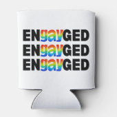Schattigee moderne Gay Pride EnGAYged typografie Blikjeskoeler (Achterkant)