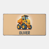 Schattigee moderne gele bouwwagen bureaumat (Voorkant)