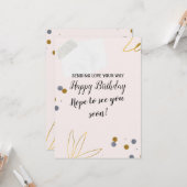 Schattigee moderne gelukkige verjaardagswensen kaart (Voorkant / Achterkant in situ)