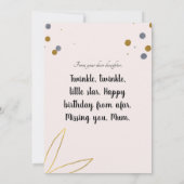 Schattigee moderne gelukkige verjaardagswensen kaart (Achterkant)