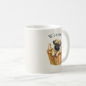 Schattigee moderne gepersonaliseerde pug koffie Mo Koffiemok (Voorkant rechts)