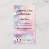 Schattigee Moderne Glitter Gezicht Schilder Foto Visitekaartje (Achterkant)