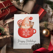 Schattigee Moderne Gnome Mok Kerst Flat Vakantie K Feestdagenkaart