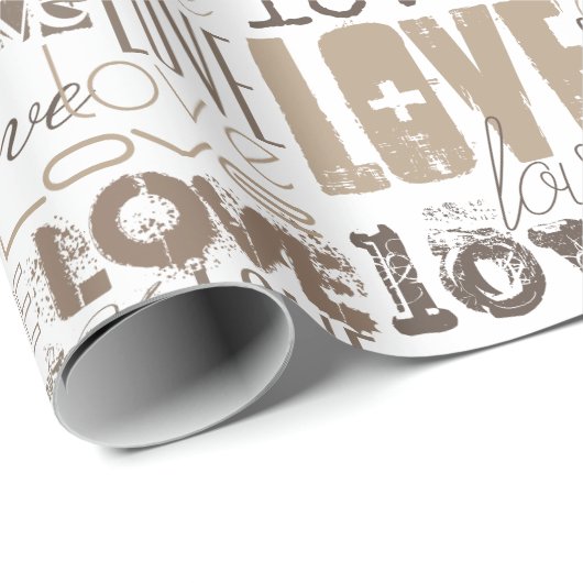 Schattigee moderne gouden liefde Valentijnsdag Cadeaupapier (Rol Hoek)