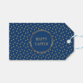 Schattigee moderne gouden polka dots Christelijk H Cadeaulabel (Voorkant (Horizontaal))