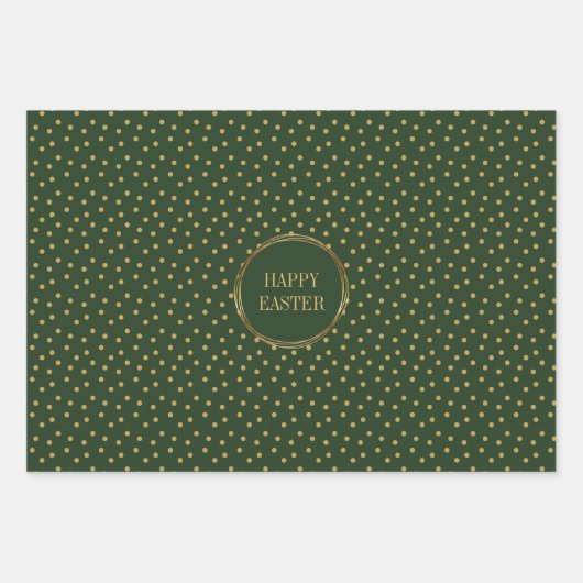 Schattigee moderne gouden polka dots Christelijk H Inpakpapier Vel (Voorkant)