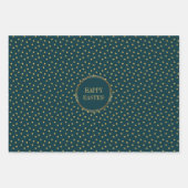 Schattigee moderne gouden polka dots Christelijk H Inpakpapier Vel (Voorkant)