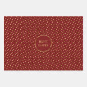 Schattigee moderne gouden polka dots Christelijk H Inpakpapier Vel (Voorkant)