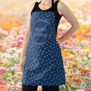 Schattigee moderne gouden polka dots Christelijk H Schort