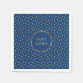 Schattigee moderne gouden polka dots Christelijk H Servet (Voorkant)