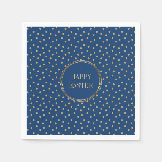 Schattigee moderne gouden polka dots Christelijk H Servet (Voorkant)