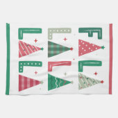 Schattigee moderne grillige fa la la theedoek (Horizontaal)