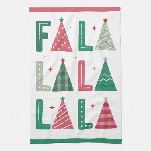 Schattigee moderne grillige fa la la theedoek (Verticaal)