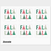 Schattigee moderne grillige Fa la La vakantie Vierkante Sticker (Vel)