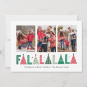 Schattigee moderne grillige fa la vakantie foto feestdagenkaart (Voorkant)