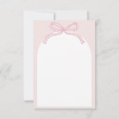 Schattigee moderne handgetekende boog roze meisje  bedankkaart (Achterkant)