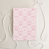 Schattigee moderne handgetekende boog roze meisje  kaart