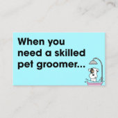 Schattigee moderne hondenverzorger verwende puppy visitekaartje (Voorkant)