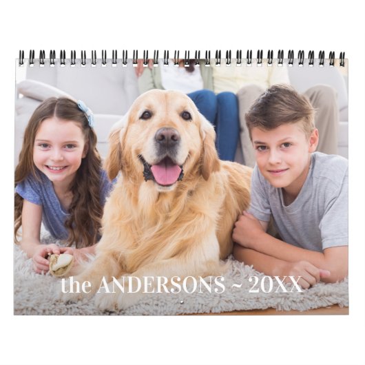 Schattigee moderne huisdier familie hond gepersona kalender (Hoes)