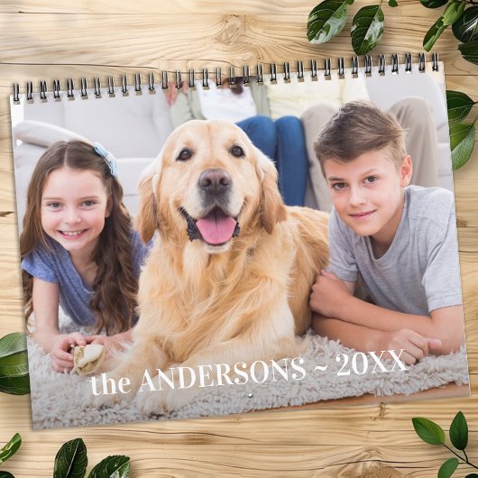 Schattigee moderne huisdier familie hond gepersona kalender