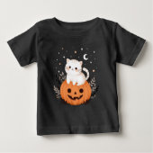 Schattigee moderne kitten op pompoen Halloween (Voorkant)