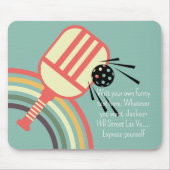 Schattigee moderne klassieker 80s gestreepte Pickl Muismat (Voorkant)