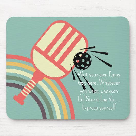 Schattigee moderne klassieker 80s gestreepte Pickl Muismat (Voorkant)