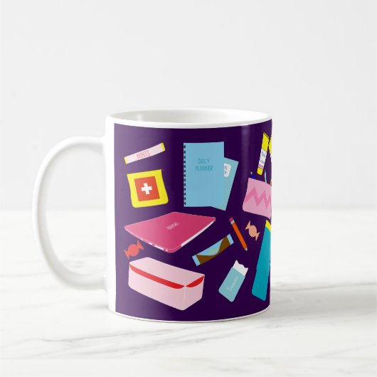 Schattigee moderne kleurrijke leraar must-haves Mo Koffiemok (Links)