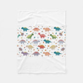 Schattigee moderne kleurrijke leuke dinosaurus Kin Fleece Deken (Voorkant)