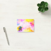Schattigee moderne kleurrijke uil met pastelachter post-it® notes (Kantoor)