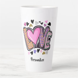 Schattigee moderne kunst - Valentijn's Day Latte Mok