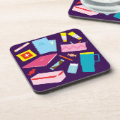 Schattigee moderne leerkracht must-haves levert On Bier Onderzetter (Linkerzijde)