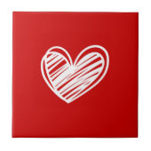 Schattigee moderne liefde elegante romantische wit tegeltje (Voorkant)