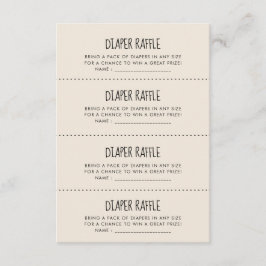 Schattigee moderne luier Raffle spel kaart