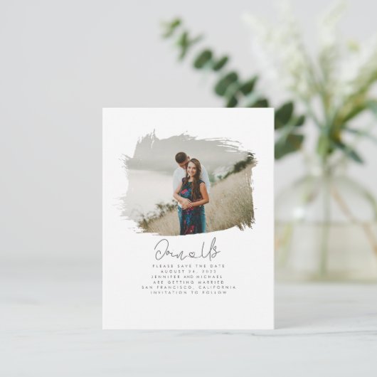 Schattigee Moderne Minimalist Doe mee Opslaan van Save The Date (Staand voorkant)