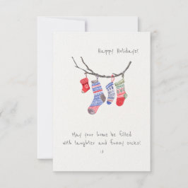 Schattigee Moderne Minimalistische Kerst Sokken Aa Kaart