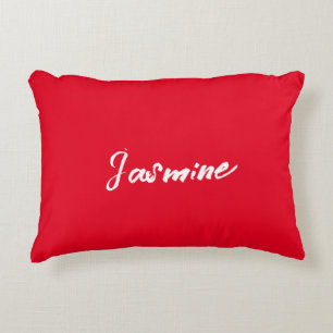 Schattigee moderne minimalistische rood-witte kall accent kussen