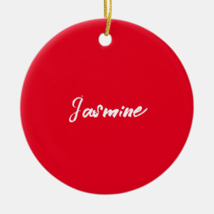 Schattigee moderne minimalistische rood-witte kall keramisch ornament