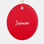 Schattigee moderne minimalistische rood-witte kall keramisch ornament (Links)
