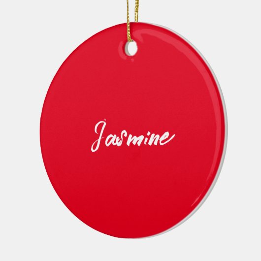 Schattigee moderne minimalistische rood-witte kall keramisch ornament (Links)