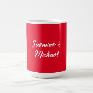 Schattigee moderne minimalistische rood-witte kall koffiemok