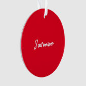 Schattigee moderne minimalistische rood-witte kall ornament (voorkant)