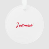 Schattigee moderne minimalistische rood-witte kall ornament (achterkant)
