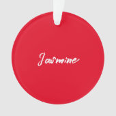 Schattigee moderne minimalistische rood-witte kall ornament (voorkant)