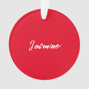 Schattigee moderne minimalistische rood-witte kall ornament