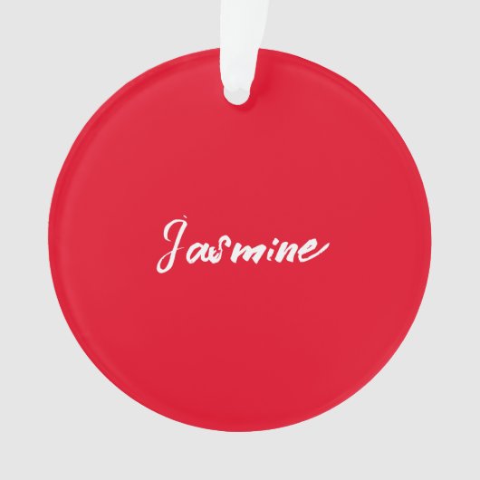 Schattigee moderne minimalistische rood-witte kall ornament (voorkant)