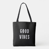Schattigee moderne minimalistische zwart-wit goede tote bag (Achterkant)