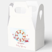 Schattigee moderne nautische krab zeester Baby sho Bedankdoosjes (Open)