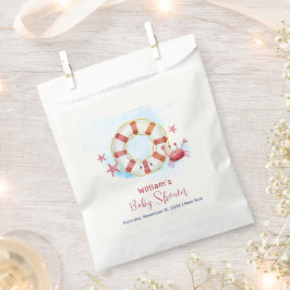 Schattigee moderne nautische krab zeester Baby sho Bedankzakje